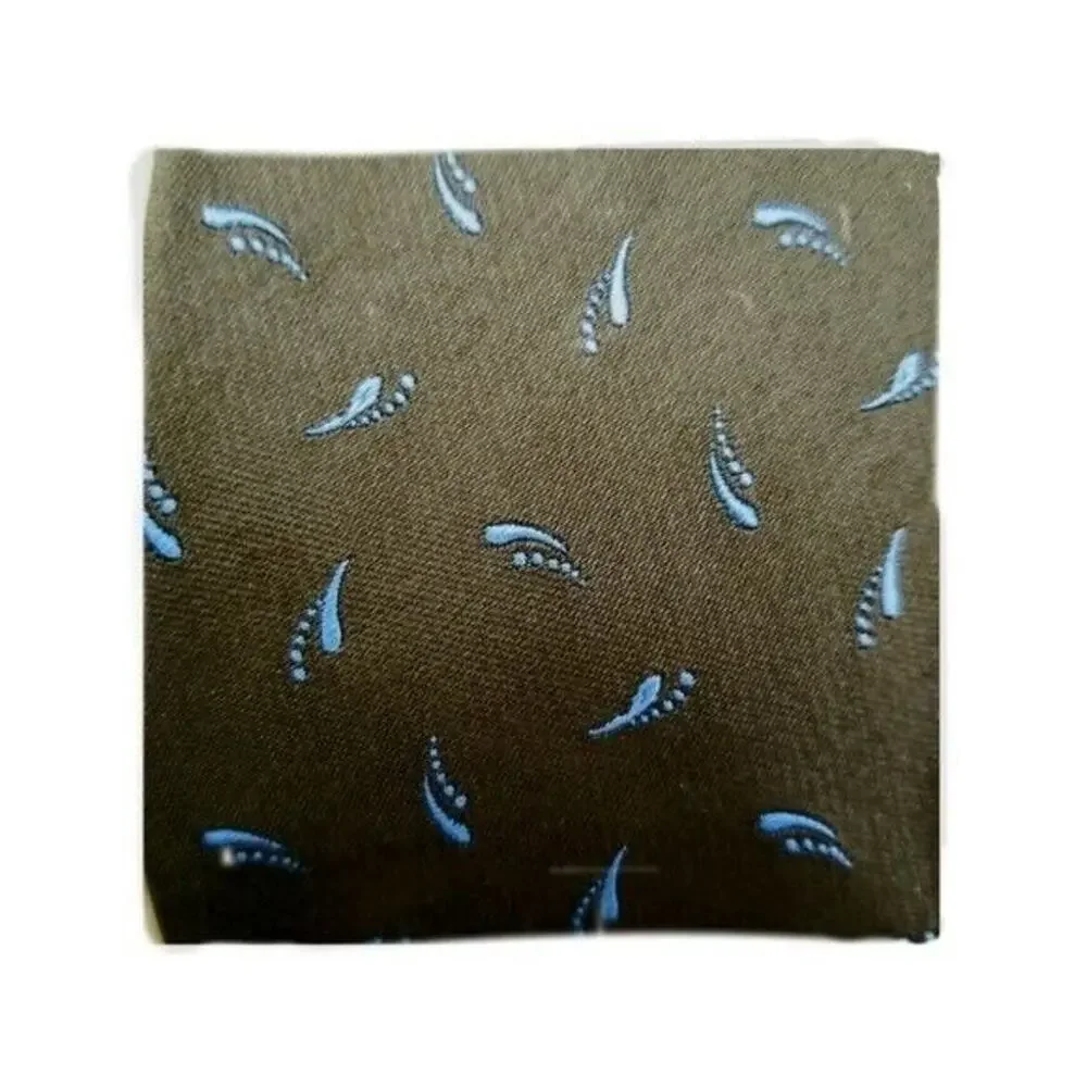 Barneys New York Holliday & Brown Luxury Chocolate Brown England Woven Silk Tie